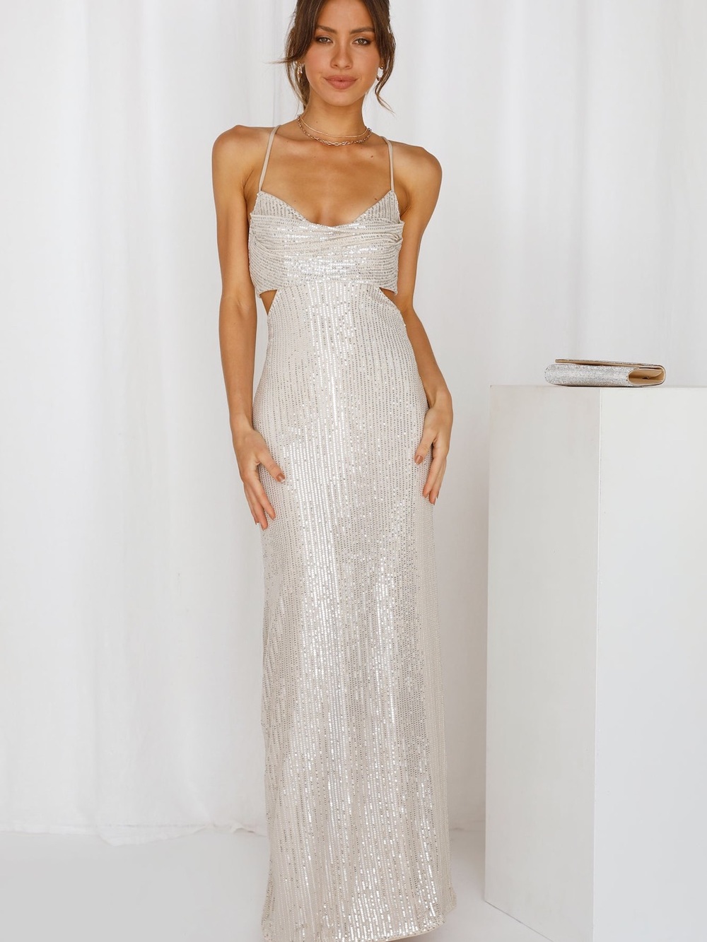 Hello Molly “Sparkling Moment” Sequin Maxi Dress